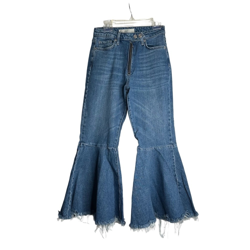 TOPSHOP Moto Women's Blue Flared Jeans